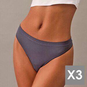 Calvin Klein Bonded Flex Seamless Thong, Size Medium, Lot of 3, NWT